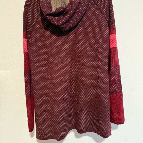 Krimson Klover Title Nine Women's Merino Wool Hoodie Sweater- Red - XL (US 16) - Picture 6 of 10